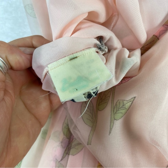 Vintage house dress floral flowers garden party lined netted maxi dress. Large - Picture 10 of 14